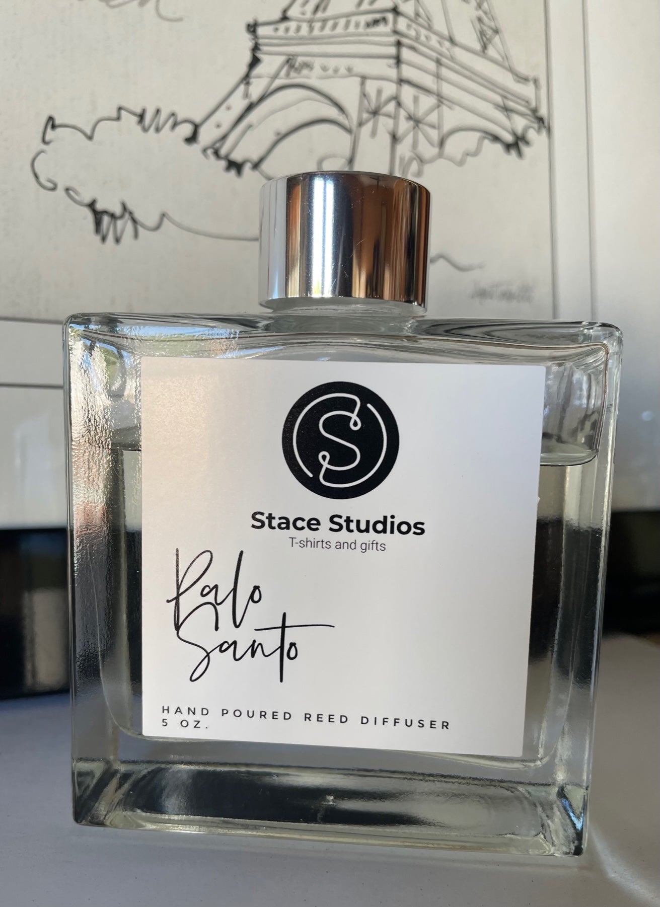 Elegant glass diffuser - Palo Santo