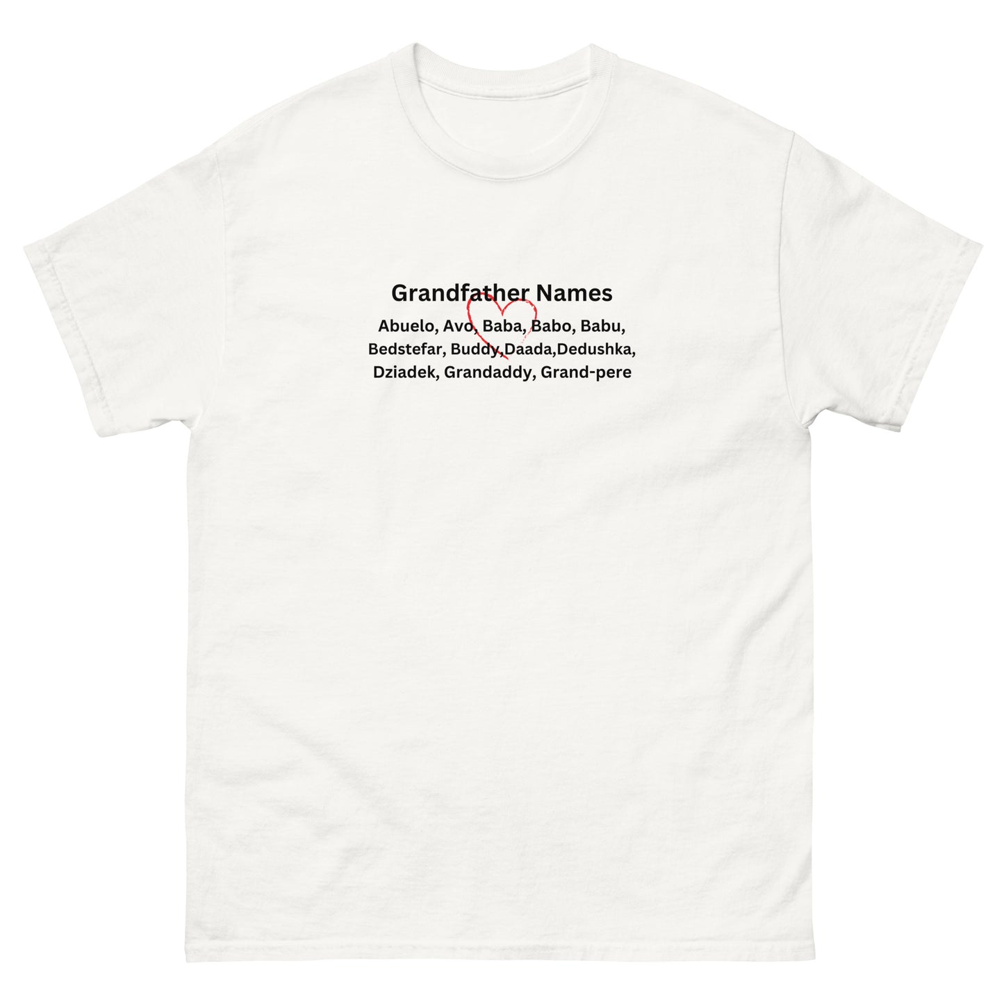 Baba Grandfather Names T-shirt