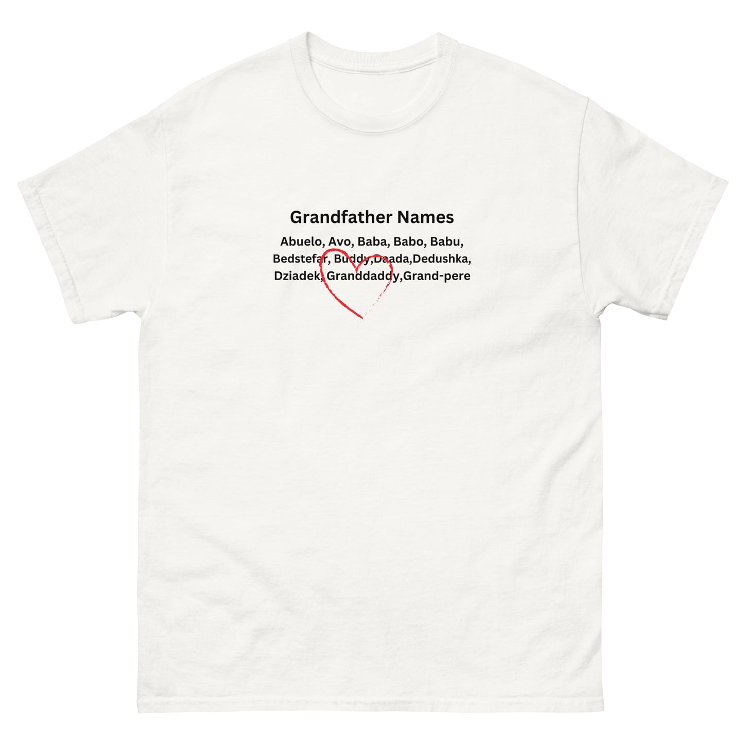 Granddaddy Grandfather Names T-shirt