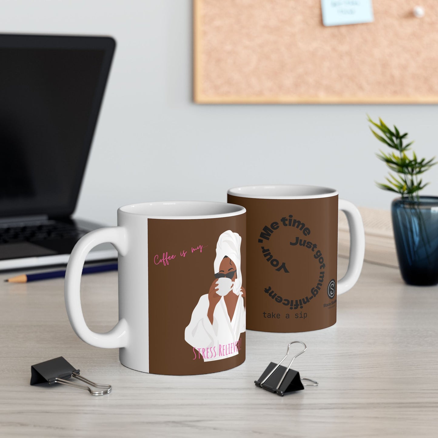 'Coffee is my.....Stress Reliever' Charming Ceramic Mug - by Stace Studios