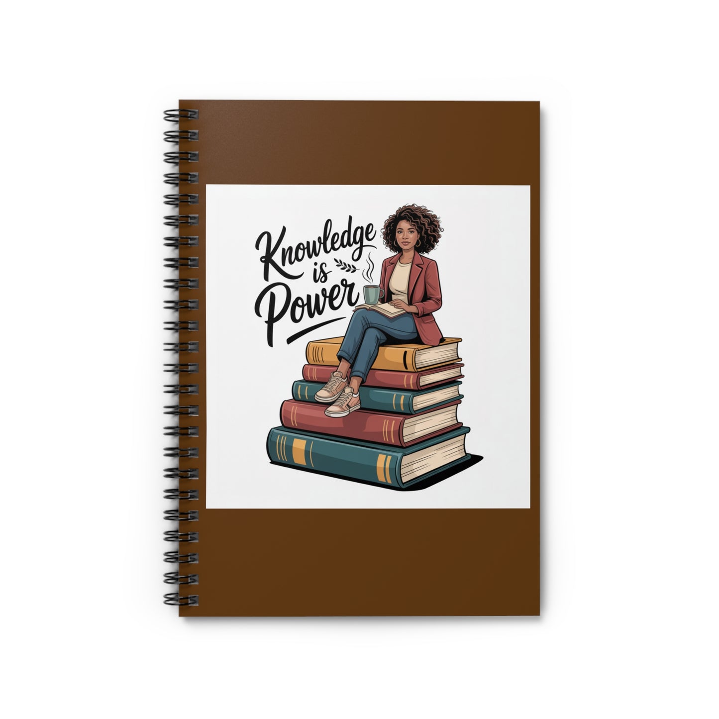 "Knowledge is Power" An Empowering Knowledge Spiral Notebook - by Stace Studios