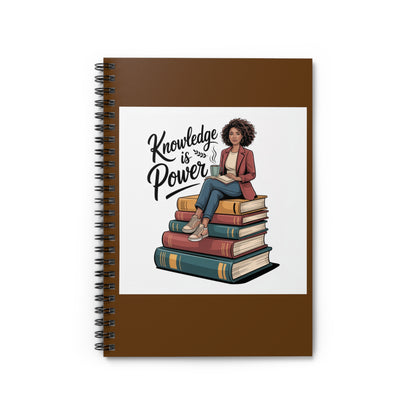 "Knowledge is Power" An Empowering Knowledge Spiral Notebook - by Stace Studios
