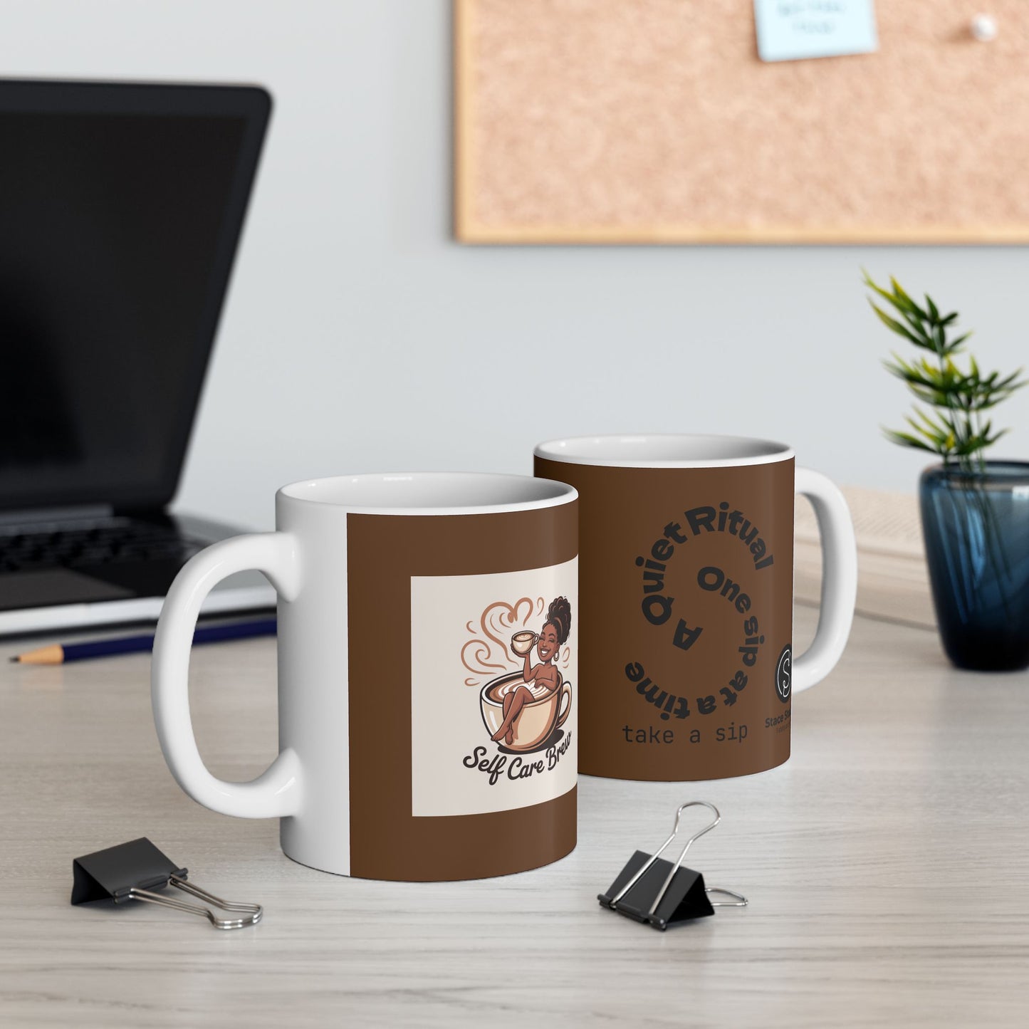 "Self-Care Brew Mug" - Ceramic Mug by Stace Studios