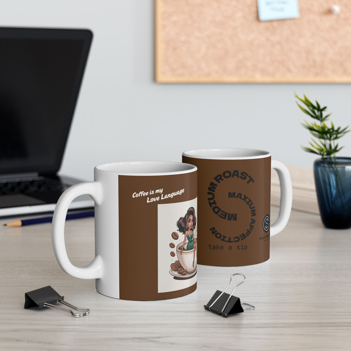 "Coffee is my Love language" Ceramic Mug by Stace Studios