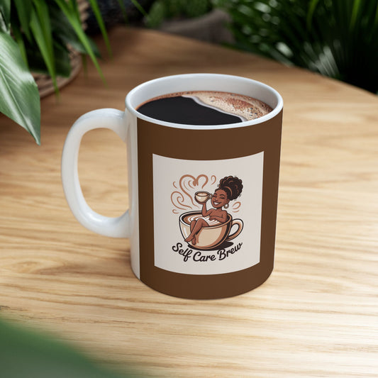 "Self-Care Brew Mug" - Ceramic Mug by Stace Studios