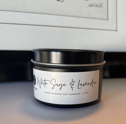 Scented Candle - White Sage & Lavender
