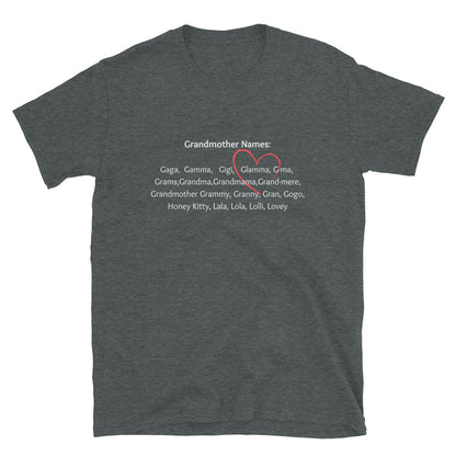 Glamma Grandmother Names T-shirt
