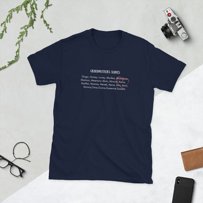 Nana Grandmother Names T-shirt