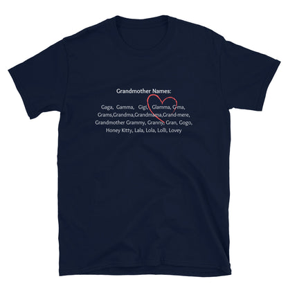Glamma Grandmother Names T-shirt
