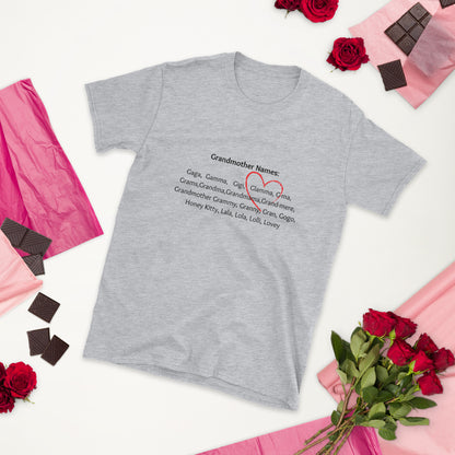 Glamma Grandmother Names T-Shirt