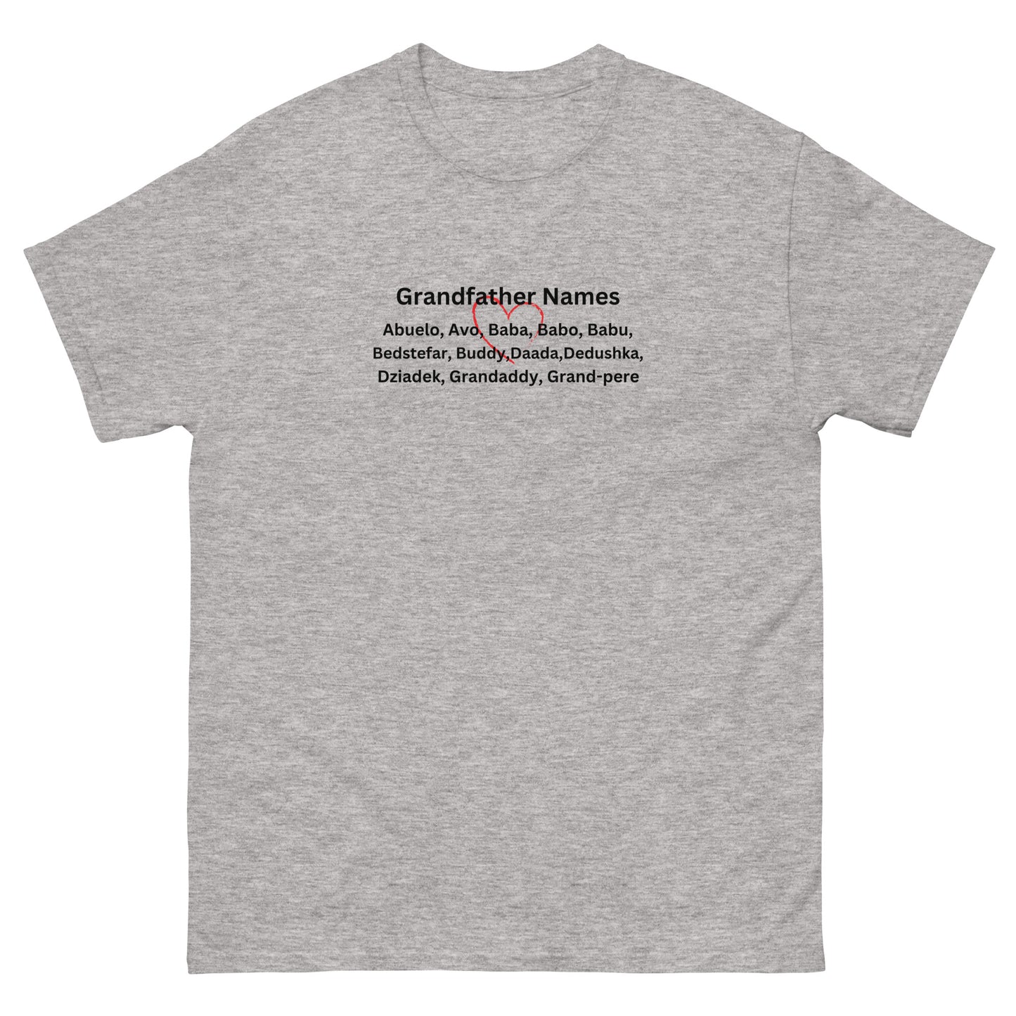 Baba  Grandfather Names T-shirt